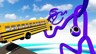 CARS vs PURPLE (Rainbow Friends) ! Teardown