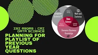 ISI MSQMS | CMI Data Science | Planning of Playlist for Solving Previous Year Questions