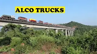 Twin WDG3A ALCO Truck Freight Notch On Panval Viaduct To Tunnel
