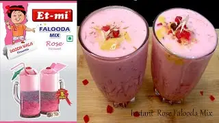Falooda Recipe |Best Summer Desserts | Rose Flavour Falooda | Royal Falooda Recipe