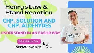 1 Formula 1 Name Reaction| Henry's Law & Etard Reaction| 12,NEET,JEE,CET | By Hafiz Sir #chemistry 