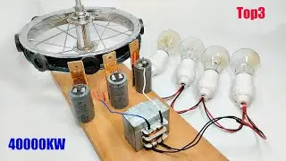 Most Powerful Free Energy Electricity Top3 Free Energy Vedio Self Running Generator