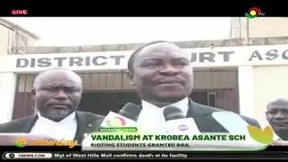 Vandalism at the Krobea Asante Technical Vocational School: Rioting students granted bail.