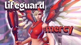 mercy lifeguard skin gameplay! 🌺 overwatch 2