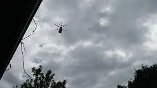 2017 Helicopter leaving Alexandra Recreation Ground, Penge