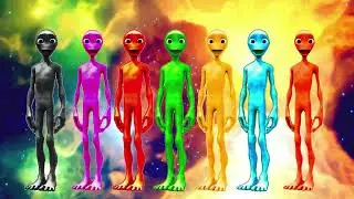 Cosmic Dance Party: 7 Aliens Perform Epic Dance Moves to Dame Tu Cosita in Breathtaking 4K Space 🌠👽💃