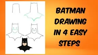 Easy Batman Drawing Tutorial | Learn to Draw in 4 Simple Steps #batmandrawing #learntodraw