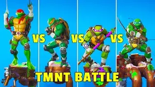 Fortnite Emote Battle With TMNT Skins! (Ninja Stance)