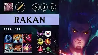 Rakan Mid vs Ahri - KR Master Patch 25.15