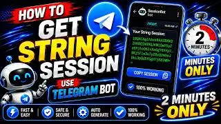 How To Get String Session Use Telegram Bot | SD Creation #string #stringsession #telegram #bots