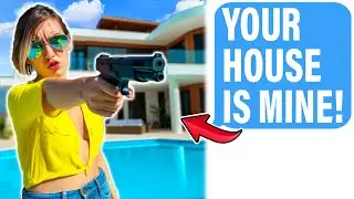 Neighbor Karen Demands I GIVE HER My NEW House At GUNPOINT On My Private Property!