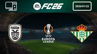 [4K] PAOK FC vs Real Betis - Prediction - 2025-26 UEFA Europa League - EA FC 26