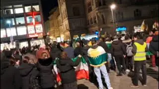 Protestdemo gegen neue syrische Regierung auf Marktplatz in Halle
