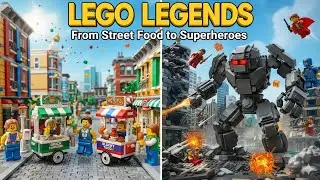 Lego Legends: From Street Food to Superheroes | The Epic Journey of Bob & Adam#LegoRobotWar#lego 
