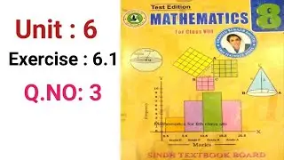 #Maths Class 8 | Unit 6 | Exercise 6.1 | Q 3 | Sindh Textbook board