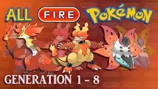 All Fire Type Pok&eacute;mon - Shiny Comparison - Gen 1-8