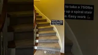 Watch This 750lb Safe Glide Down Spiral Stairs!  #safemoving #automobile #movinghacks #welding #fyp