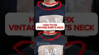 HOW TO FIX ‼️Loose VINTAGE 'S SHIRT NECK / COLLAR ⁉️ #Vintagetee #Vintageshirts Tutorial Vintage