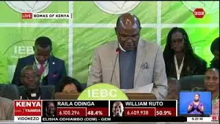Chebukati goes through the first verified presidential results: Webuye East Constituency