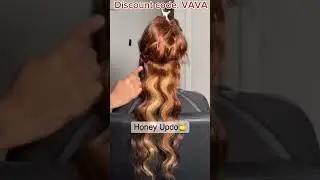 Top Messy Bun w/Bangs | Highlights Frontal Wig Review | ELFIN HAIR Human Hair Wig~