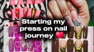 STARTING MY HANDMADE PRESS ON NAIL BUSINESS JOURNEY 💅❤️. SELLING Y2K ON DEPOP.