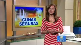Satcha Pretto 2012/09/12 &iexcl;Despierta Am&eacute;rica! HD; Striped dress