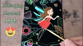 Magic Color Scratch Art Paper Cards 🤩 Mind Relaxing Art | Satisfying Scratch Art ASMR #scratch #art