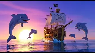 Relaxing Waves on a Pirate Ship Deck Escape to the Open Sea 🌊@tareq-nq7mv8bt9s