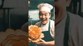 Chef making potato a flower design #ai #aiart #music #trendingsong