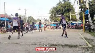 mulai tampil serius Ade,Aji,Arifin dkk di set ke 2, jual beli serangan pun terjadi. skor 1-1 
