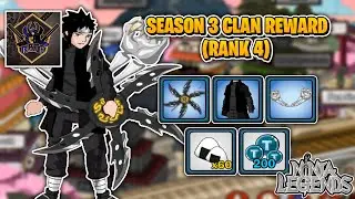 Clan Reward Season 3 - Ninjas Born To Fight (Rank 4) | Ninja Legends
