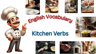 Kitchen Vocabulary in English | Kitchen Verbs | English practice #englishvocabulary #kidzsafari 