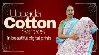 Uppada Cotton sarees in beautiful digital prints by Anitha Reddy \\ Trends block prints \\