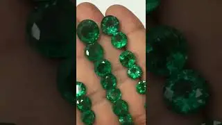 natural Zambian emerald round cut 7.5 to 13mm | benifits of emerald | #shorts #viral #emerald