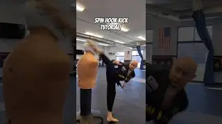 SPIN HOOK KICK TUTORIAL!#taekwondo #martialarts #karate #kickboxing #mma #muaythai #viral #shorts