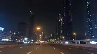 Sheikh Zayed Road Night Drive, Dubai