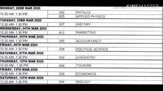 CBSE DATESHEET 2019-20 || CLASS XII || FINAL EXAM DATESHEET