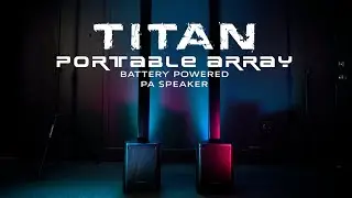 The Rockville TITAN PORTABLE ARRAY Battery Powered PA DJ Speaker System w/Subwoofer