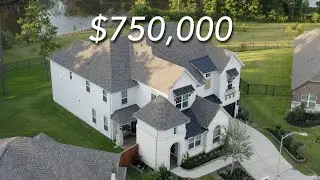 What $750,000 Buys In Houston Texas || Luxury Lake Front Home