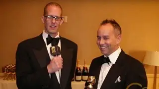 Pete Docter & Producer, Jonas Rivera of Inside Out Winner Cam Interview - Golden Globes - 2016