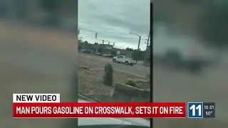 Male pours gasoline in crosswalk, lights Colorado Springs intersection on fire, police say