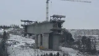 Najwyższa estakada widok z lasu. Via carpatia , S19,