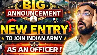 Good News!! 🗞️ || New Entry To Join Indian Army As An Officer!! 😱