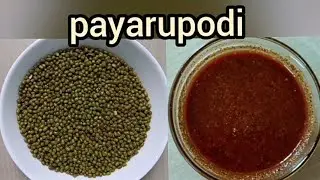 Easy pachapayar(green gram) chutney powder recipe for idly and dosa 