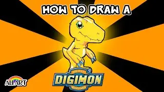 How to draw AGUMON DIGIMON | step by step tutorial | Drawing & Coloring