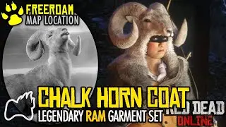RED DEAD ONLINE How to Get the Legendary CHALK HORN Ram Coat Garment Naturalist Map Location