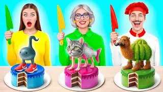 Me vs Grandma Cooking Challenge Brainrot Battle | Crazy Ideas to Cook by Super Hyper DO