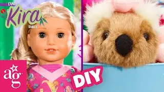 @AmericanGirl Doll Crafts | Kira Learns To Pamper Her Pet! DIY Pet Spa! | CAMP KIRA