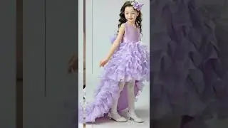 Beautiful long tail frock design||Kids dress collection||#YouTube short