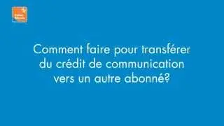 TUTORIEL TRANSFERT CREDIT